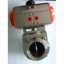 Sanitary Stainless Steel Electric Threaded Butterfly Valve